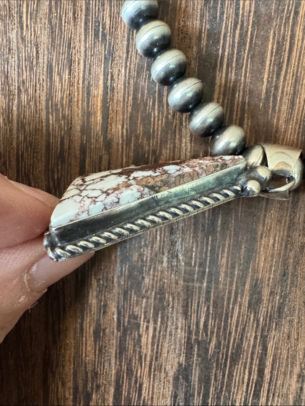 Sterling Silver & Wild Horse Pendant by Robert Shakey - Picture 3 of 4